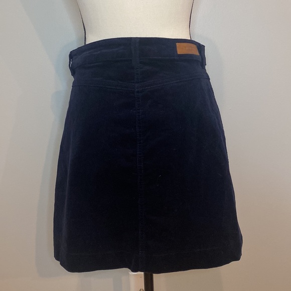 Womens JDY Denim corduroy mini skirt button front yolk waist - Picture 12 of 13